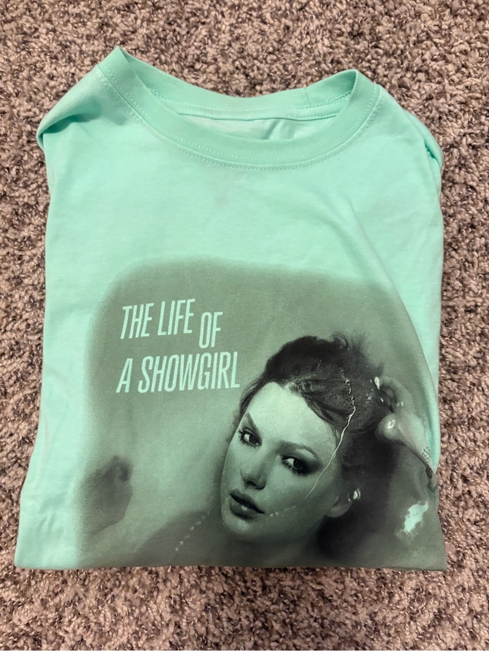 Official TAYLOR SWIFT MERCHANDICE Mint Graphic Tee - The Life of a Showgirl